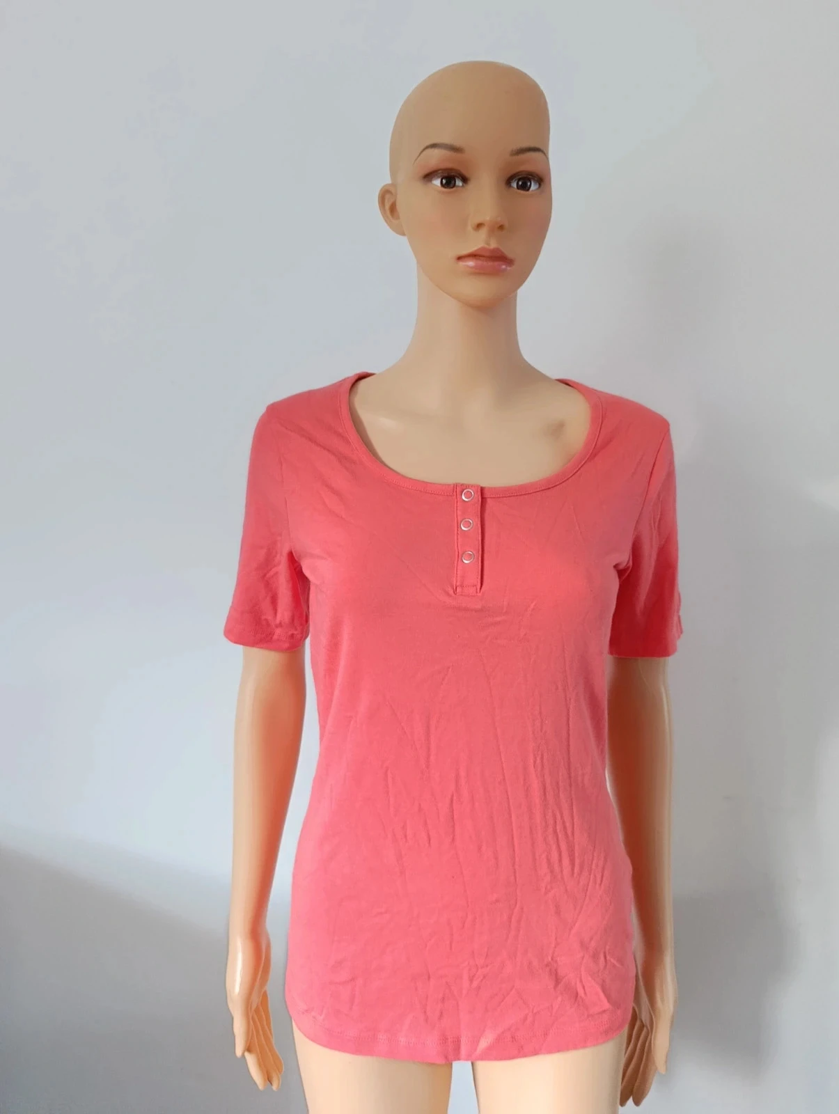 T-shirt Nutmeg corail femme T38 – Neuf avec étiquette – Coton stretch